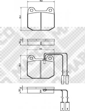 Mapco 6268 - Тормозные колодки, дисковые, комплект autospares.lv