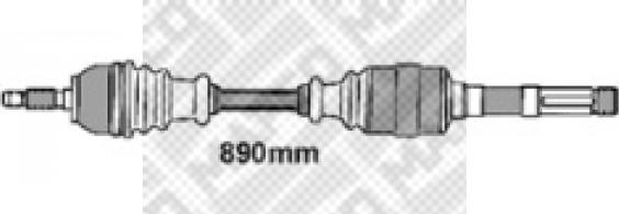 Mapco 16350 - Приводной вал autospares.lv