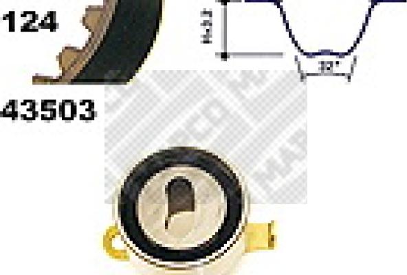 Mapco 23503 - Комплект зубчатого ремня ГРМ autospares.lv