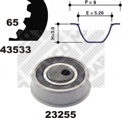 Mapco 23533 - Комплект зубчатого ремня ГРМ autospares.lv