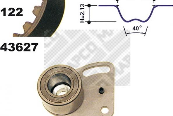 Mapco 23627 - Комплект зубчатого ремня ГРМ autospares.lv