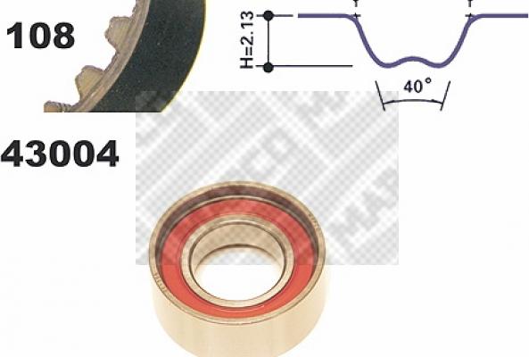 Mapco 23004 - Комплект зубчатого ремня ГРМ autospares.lv