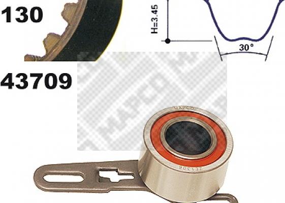 Mapco 23709 - Комплект зубчатого ремня ГРМ autospares.lv