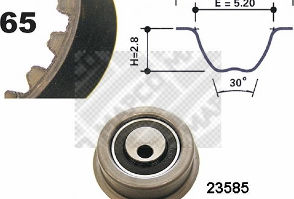 Mapco 73501 - Комплект зубчатого ремня ГРМ autospares.lv