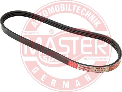 MASTER-SPORT GERMANY 4PK648-PCS-MS - Поликлиновой ремень autospares.lv