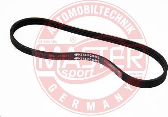 MASTER-SPORT GERMANY 4PK673-PCS-MS - Поликлиновой ремень autospares.lv