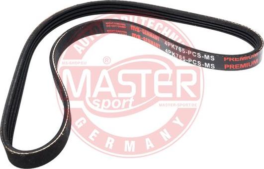 MASTER-SPORT GERMANY 4PK765-PCS-MS - Поликлиновой ремень autospares.lv