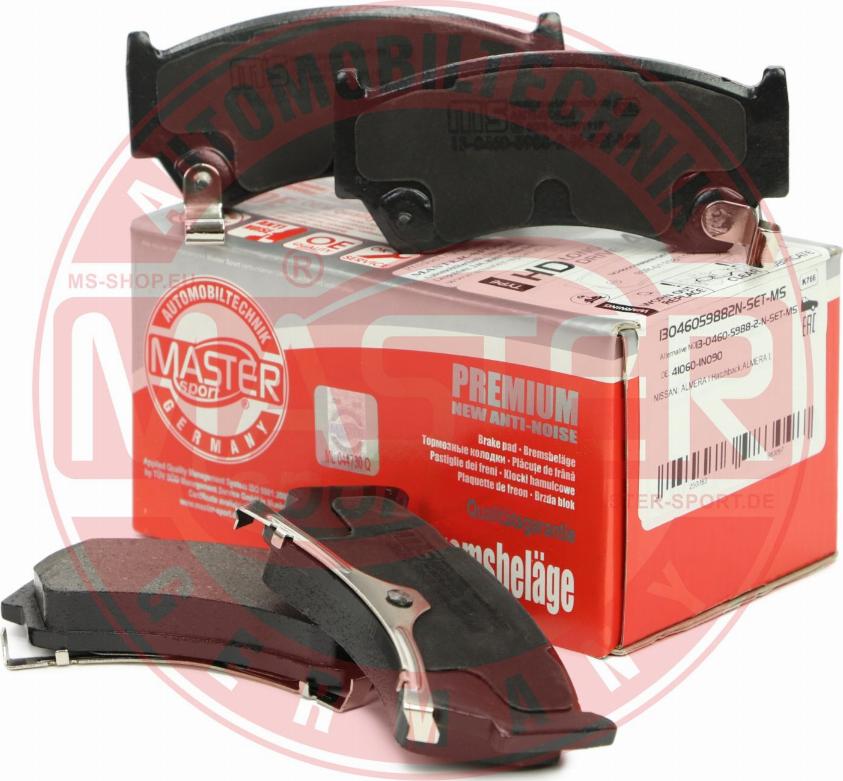 MASTER-SPORT GERMANY 13046059882N-SET-MS - Тормозные колодки, дисковые, комплект autospares.lv