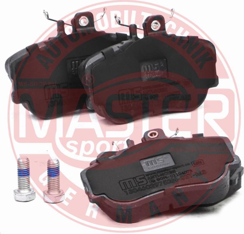 MASTER-SPORT GERMANY 13046029752N-SET-MS - Тормозные колодки, дисковые, комплект autospares.lv