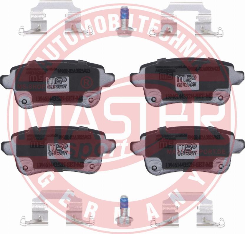 MASTER-SPORT GERMANY 13046144352N-SET-MS - Тормозные колодки, дисковые, комплект autospares.lv