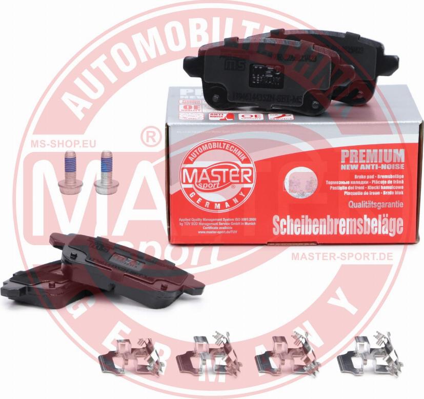 MASTER-SPORT GERMANY 13046144352N-SET-MS - Тормозные колодки, дисковые, комплект autospares.lv