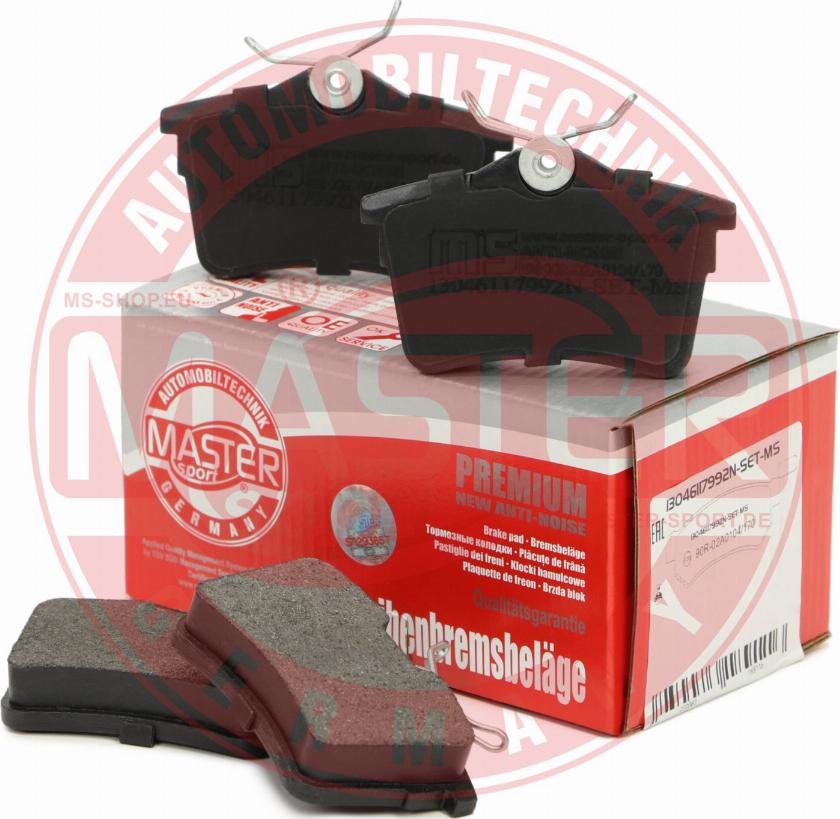 MASTER-SPORT GERMANY 13046117992N-SET-MS - Тормозные колодки, дисковые, комплект autospares.lv