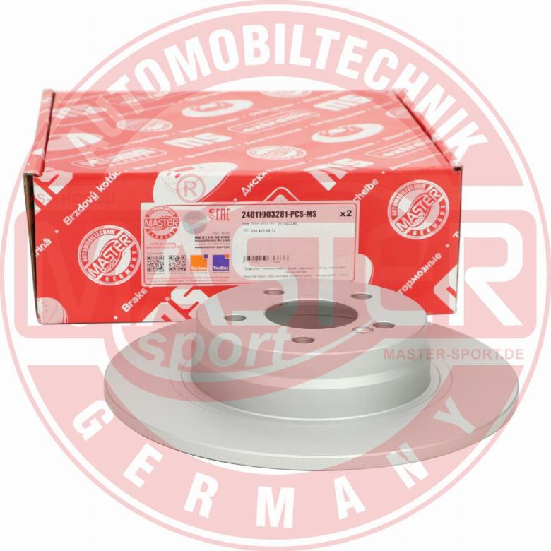 MASTER-SPORT GERMANY 24011003281PR-PCS-MS - Тормозной диск autospares.lv