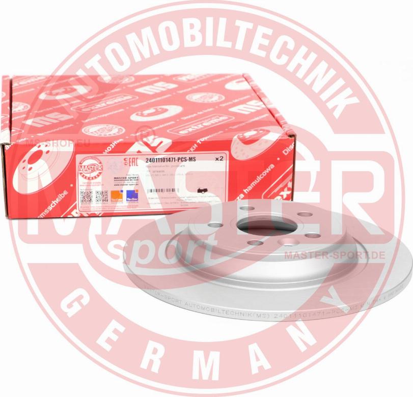 MASTER-SPORT GERMANY 24011101471PR-PCS-MS - Тормозной диск autospares.lv