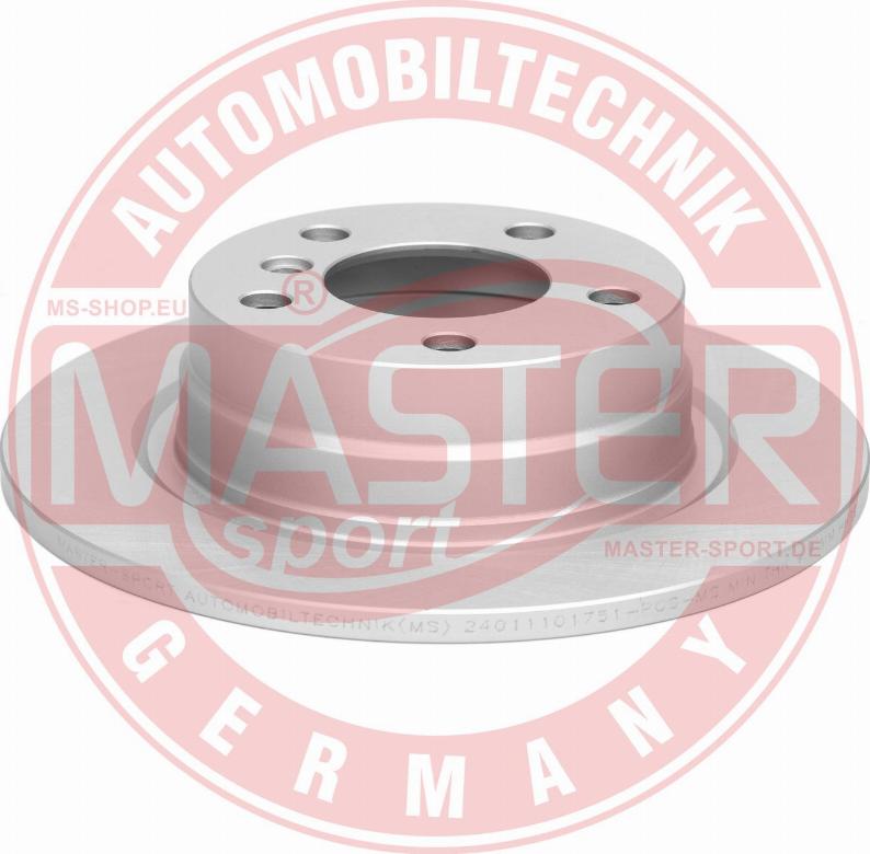 MASTER-SPORT GERMANY 24011101751PR-PCS-MS - Тормозной диск autospares.lv