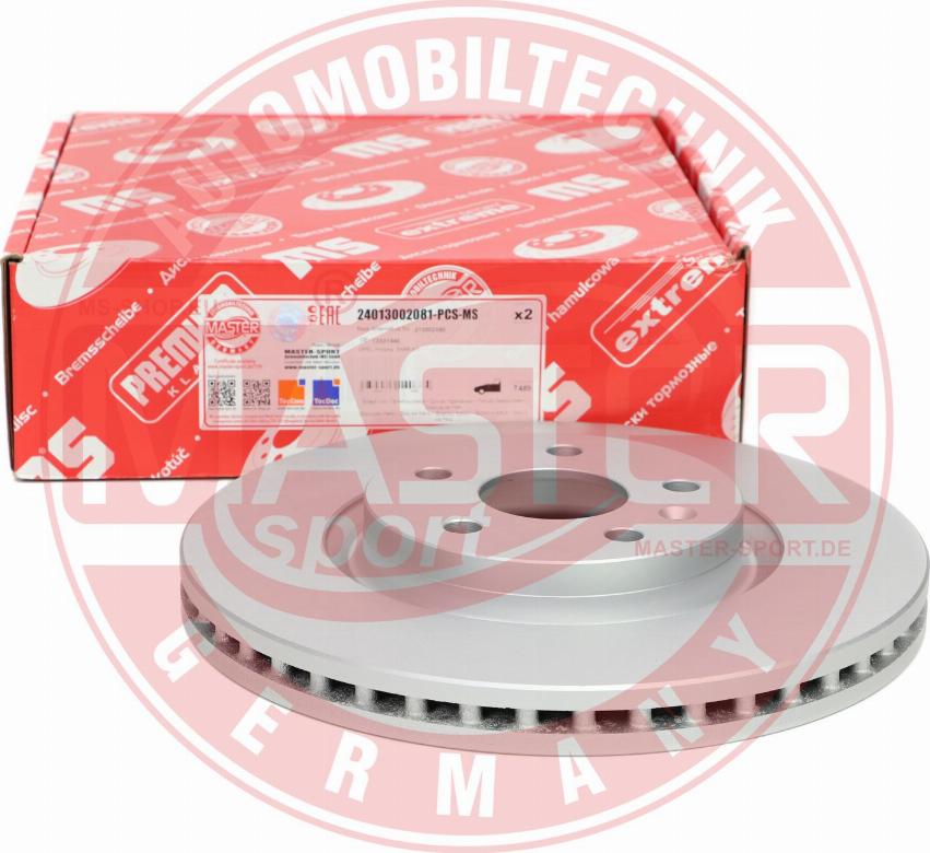 MASTER-SPORT GERMANY 24013002081PR-PCS-MS - Тормозной диск autospares.lv