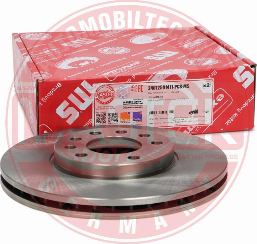 MASTER-SPORT GERMANY 24012501411-PCS-MS - Тормозной диск autospares.lv