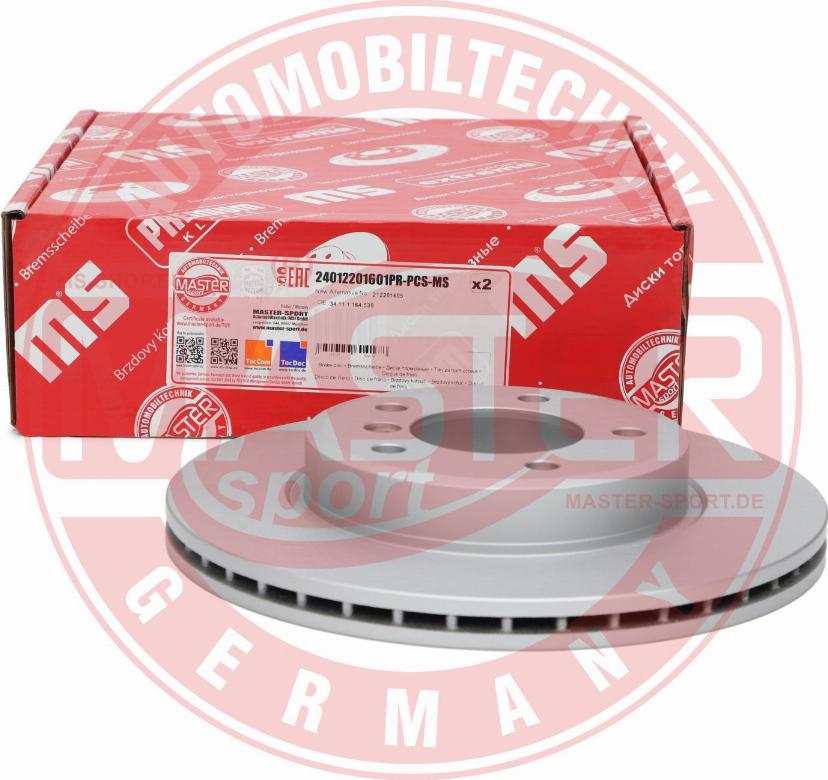 MASTER-SPORT GERMANY 24012201601PR-PCS-MS - Тормозной диск autospares.lv