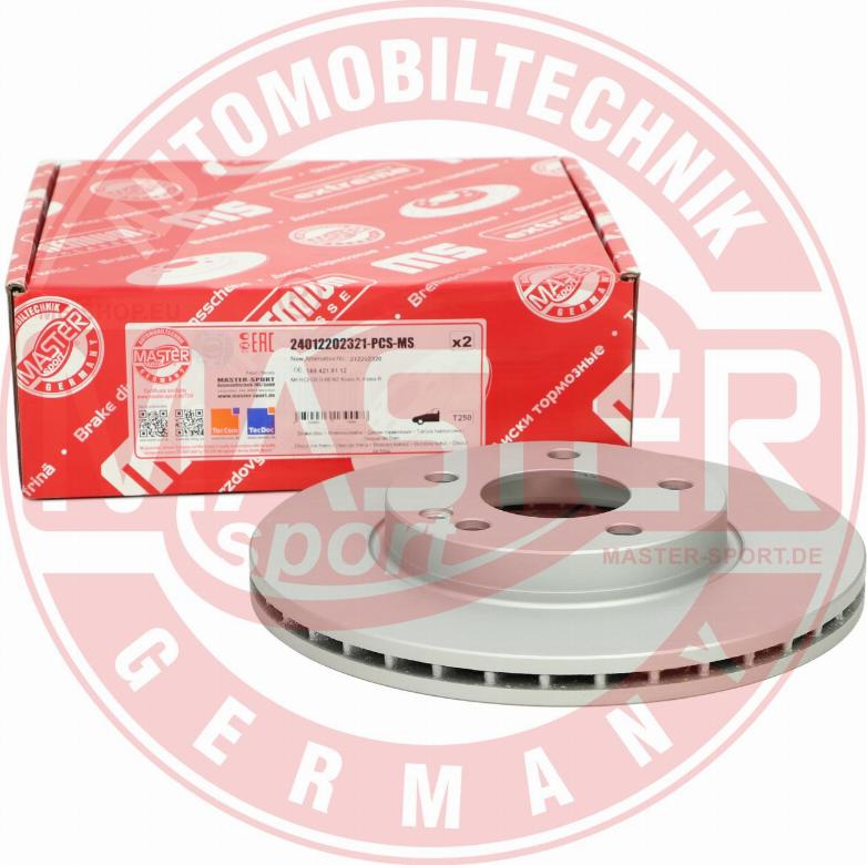 MASTER-SPORT GERMANY 24012202321PR-PCS-MS - Тормозной диск autospares.lv