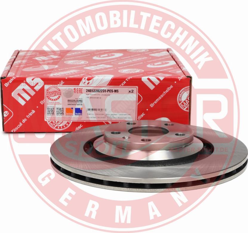 MASTER-SPORT GERMANY 24012202231-PCS-MS - Тормозной диск autospares.lv