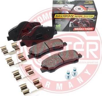 MASTER-SPORT GERMANY K6038672 - Тормозные колодки, дисковые, комплект autospares.lv