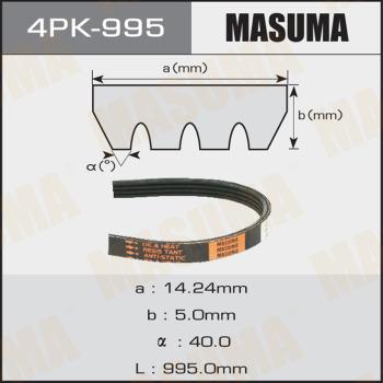 MASUMA 4PK-995 - Поликлиновой ремень autospares.lv