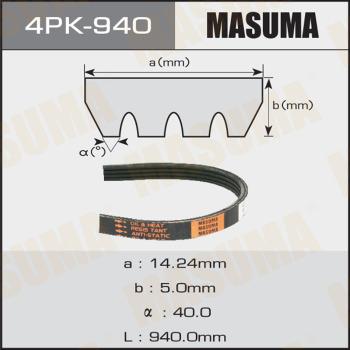 MASUMA 4PK940 - Поликлиновой ремень autospares.lv