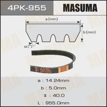 MASUMA 4PK-955 - Поликлиновой ремень autospares.lv