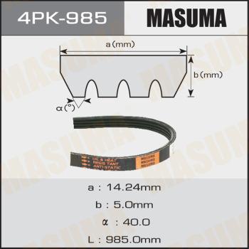 MASUMA 4PK985 - Поликлиновой ремень autospares.lv