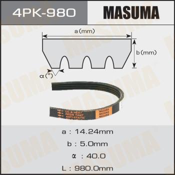 MASUMA 4PK980 - Поликлиновой ремень autospares.lv