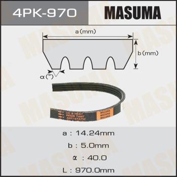 MASUMA 4PK-970 - Поликлиновой ремень autospares.lv