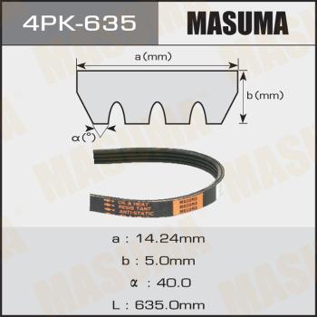 MASUMA 4PK-635 - Поликлиновой ремень autospares.lv