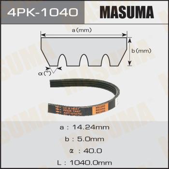 MASUMA 4PK-1040 - Поликлиновой ремень autospares.lv