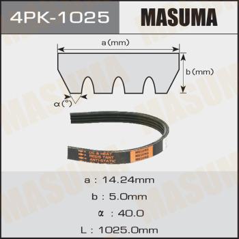 MASUMA 4PK-1025 - Поликлиновой ремень autospares.lv