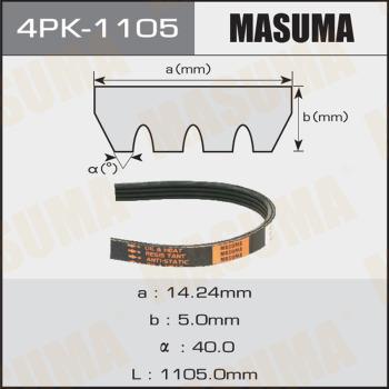 MASUMA 4PK-1105 - Поликлиновой ремень autospares.lv