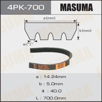 MASUMA 4PK700 - Поликлиновой ремень autospares.lv