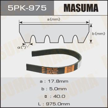 MASUMA 5PK975 - Поликлиновой ремень autospares.lv