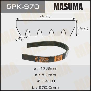 MASUMA 5PK970 - Поликлиновой ремень autospares.lv