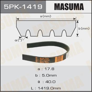 MASUMA 5PK-1419 - Поликлиновой ремень autospares.lv