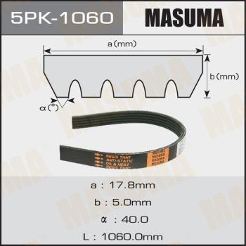 MASUMA 5PK1060 - Поликлиновой ремень autospares.lv