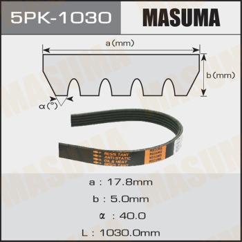 MASUMA 5PK-1030 - Поликлиновой ремень autospares.lv