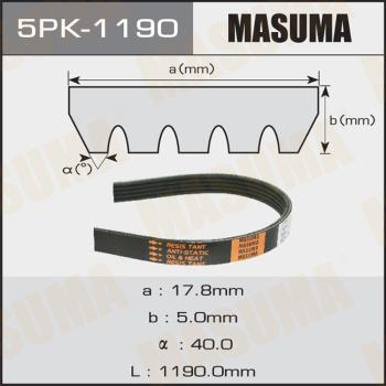 MASUMA 5PK-1190 - Поликлиновой ремень autospares.lv