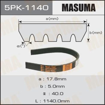 MASUMA 5PK-1140 - Поликлиновой ремень autospares.lv