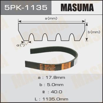 MASUMA 5PK1135 - Поликлиновой ремень autospares.lv