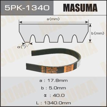 MASUMA 5PK-1340 - Поликлиновой ремень autospares.lv