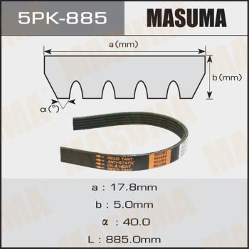 MASUMA 5PK885 - Поликлиновой ремень autospares.lv