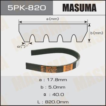 MASUMA 5PK820 - Поликлиновой ремень autospares.lv