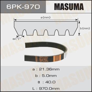 MASUMA 6PK970 - Поликлиновой ремень autospares.lv