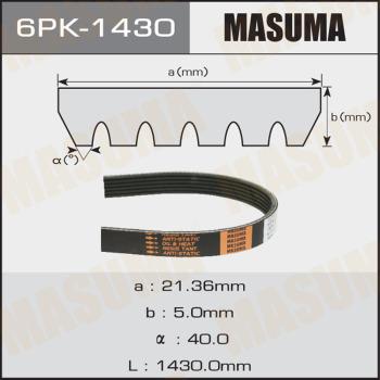 MASUMA 6PK-1430 - Поликлиновой ремень autospares.lv