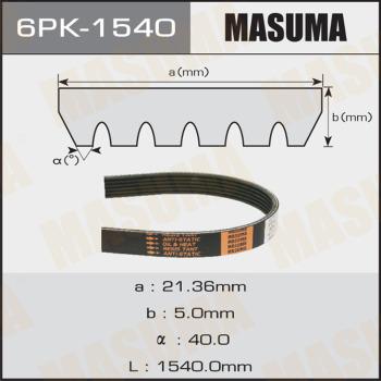 MASUMA 6PK1540 - Поликлиновой ремень autospares.lv